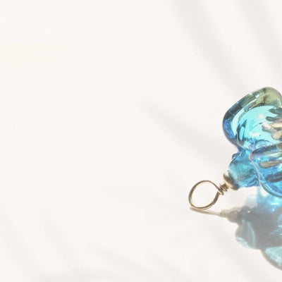 Murano-Glas Ohrring-Paar, Detailaufnahme